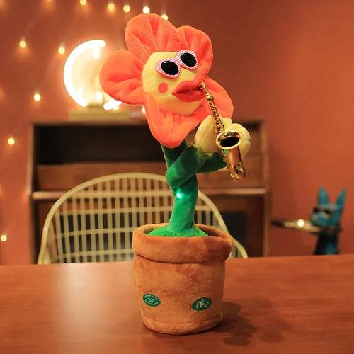Multilingual Sunflower Plush Toy with 120 Songs - Interactive Singing, Dancing & Recording Fun - ToylandEU
