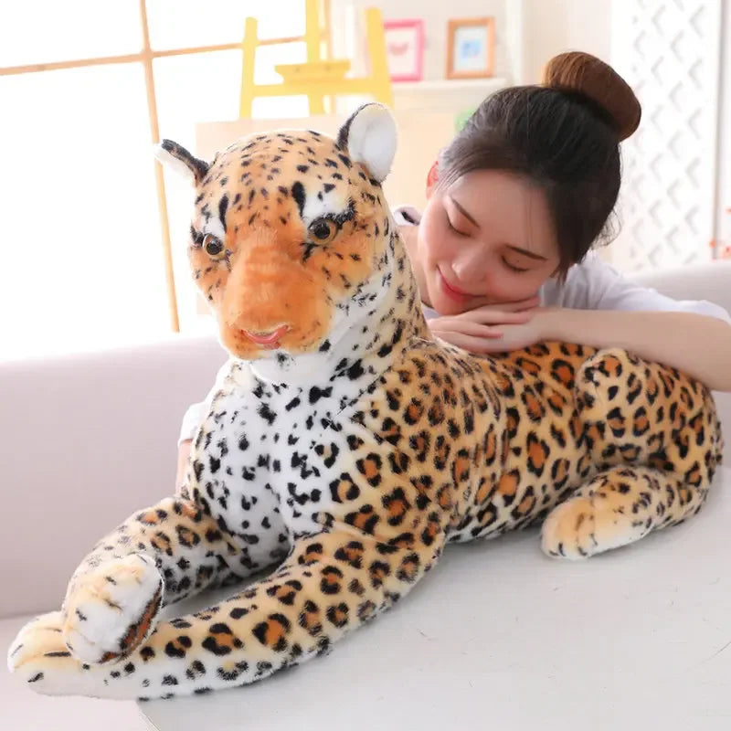 Multisize Plush Cheetah Black Panther Leopard Stuffed Animal Toy With PP Cotton Filling For Home Decor Gift - ToylandEU