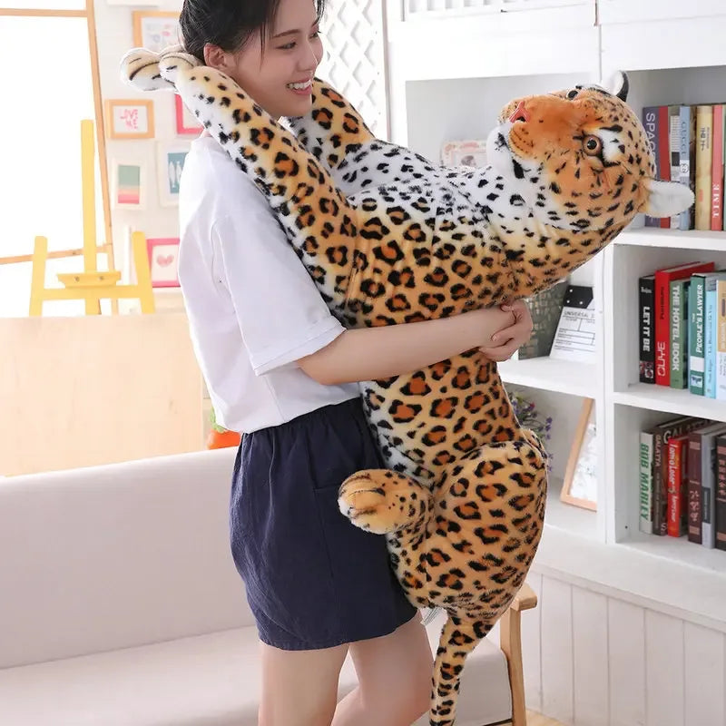 Multisize Plush Cheetah Black Panther Leopard Stuffed Animal Toy With PP Cotton Filling For Home Decor Gift - ToylandEU