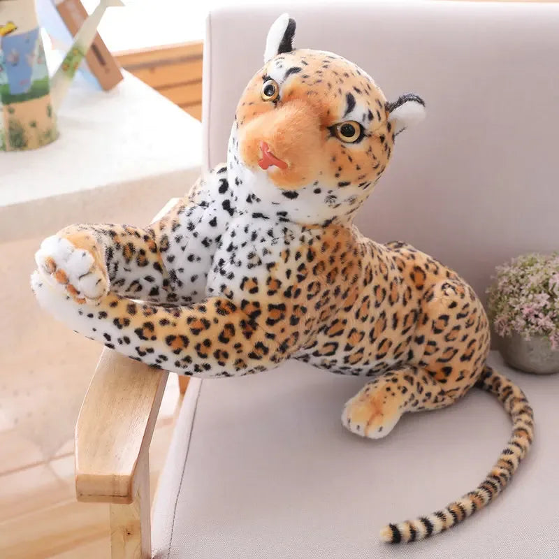 Multisize Plush Cheetah Black Panther Leopard Stuffed Animal Toy With PP Cotton Filling For Home Decor Gift - ToylandEU