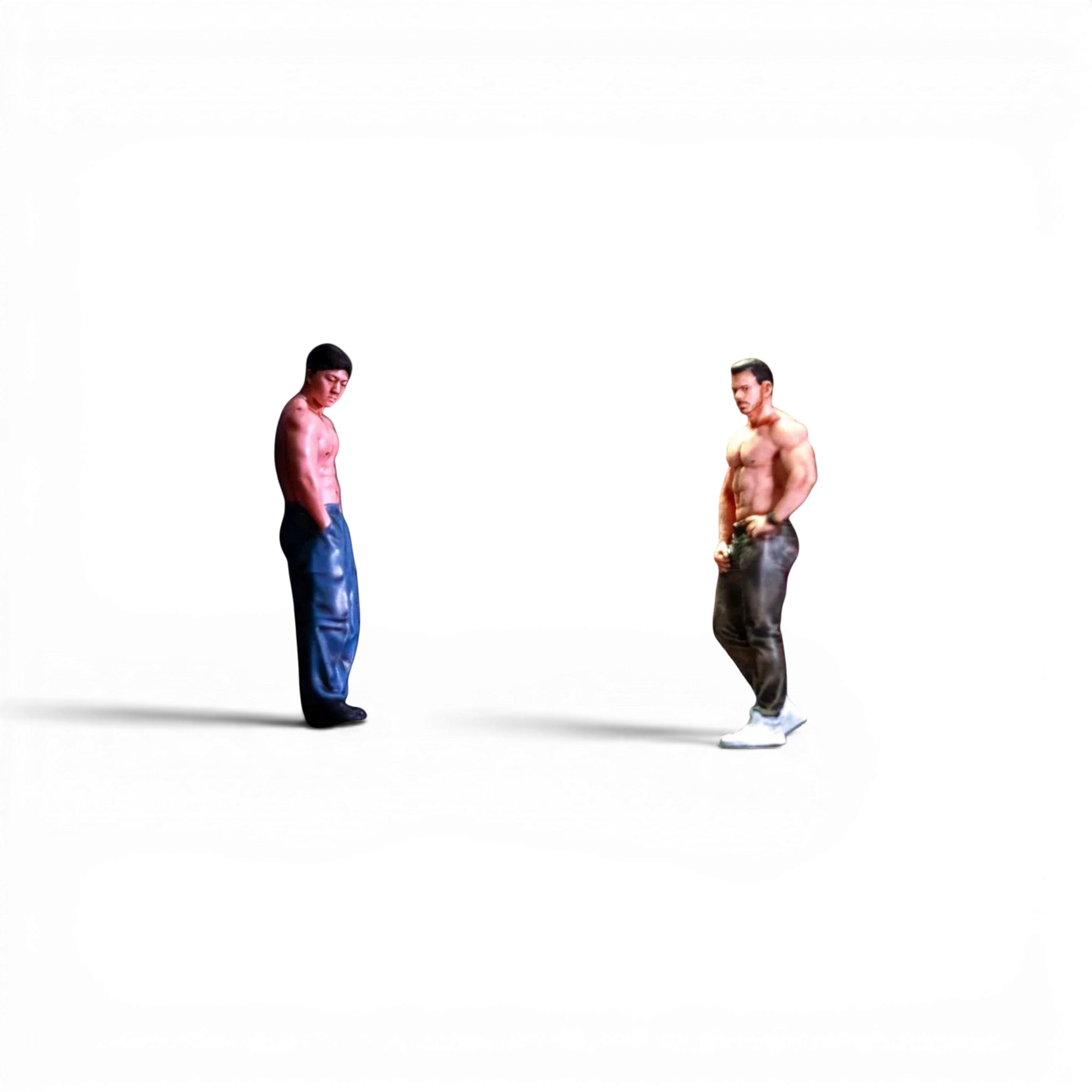  Muscle Man Duo Resin Figures Set 1to64 Two Figures 