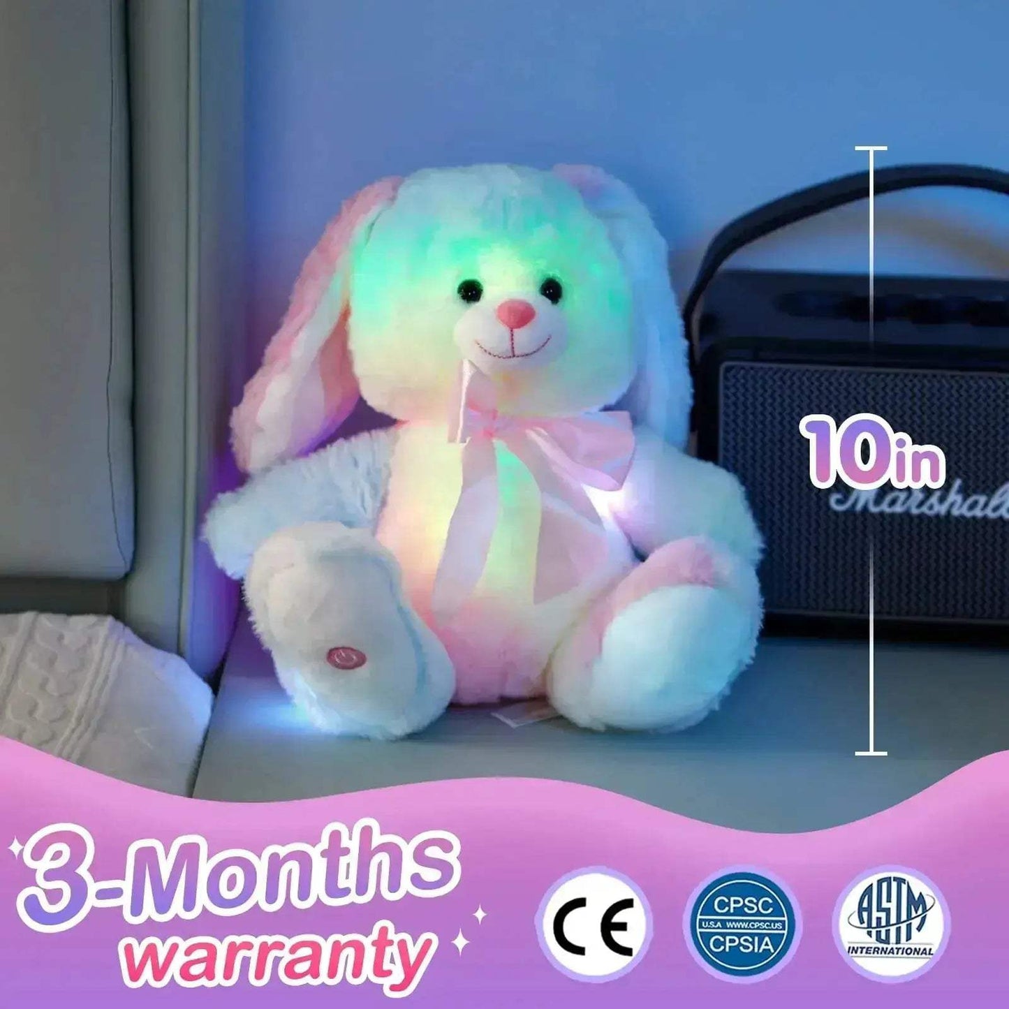 Musical LED Plush Toy Pillow For Kids Bedroom Decor - ToylandEU