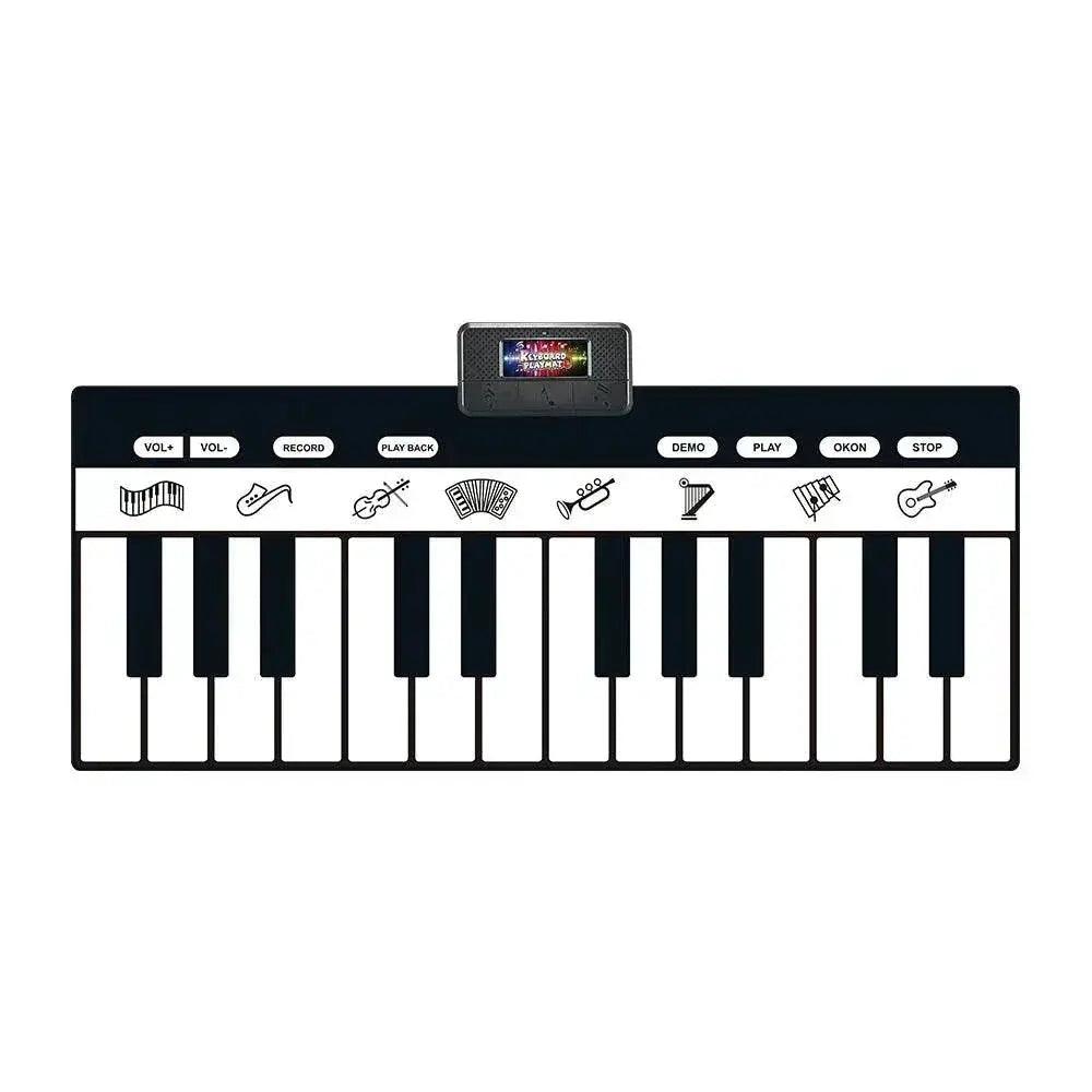  180x72cm Electronic Musical Carpet Black and White Keyboard Kids Playing Piano Mat Baby Play Mat Rug Early Educational Toys Gift -  ToylandEU™