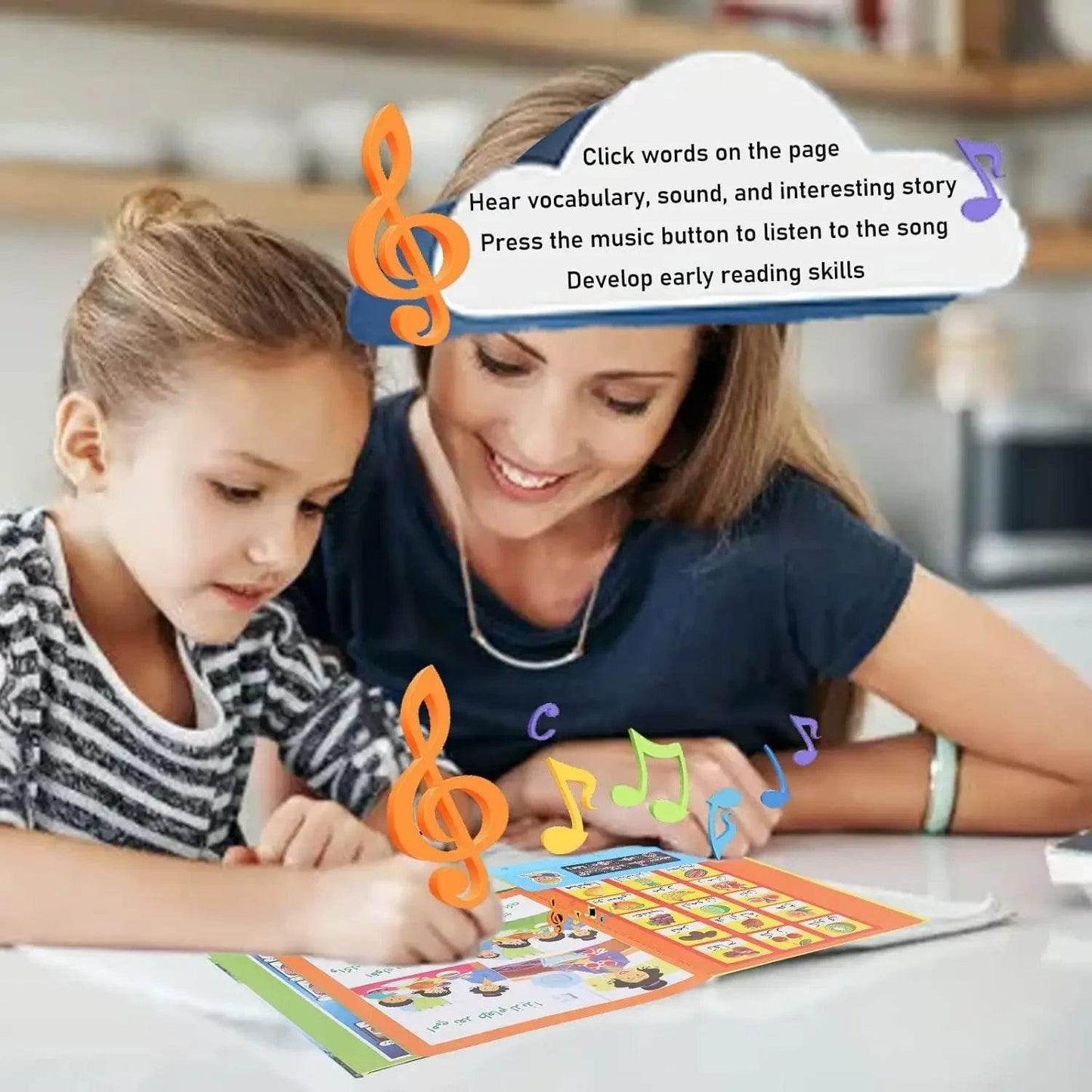 Muslim Kids Arabic Sound Book Clear Pictures Letters Words Learning Educational Electronic Sound Book - ToylandEU