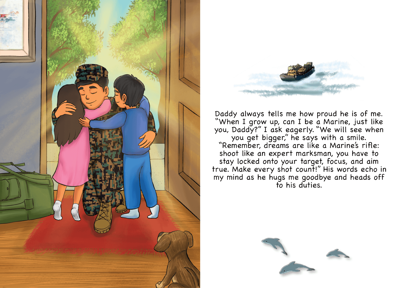  My Daddy My Marine Marine Kids Book Heartfelt Illustrated 