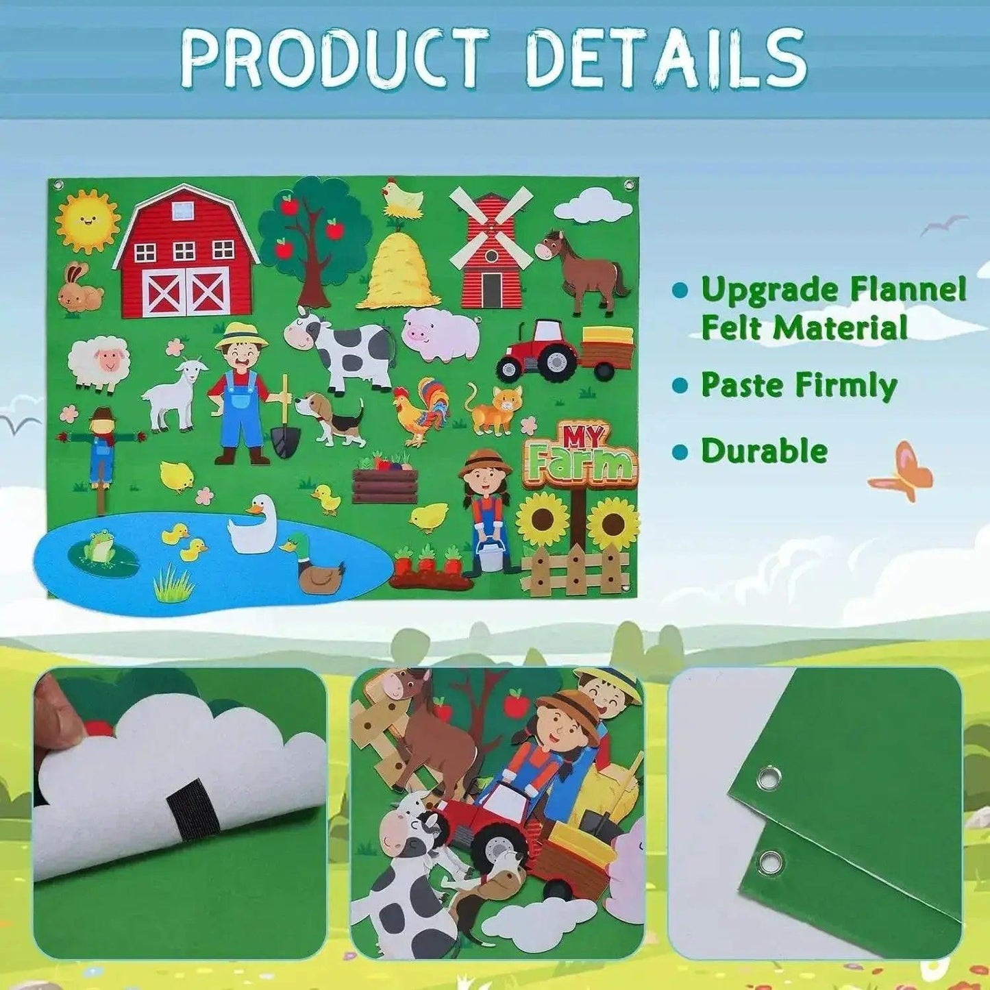  My Daily Calendar Farm Transportation Felt Story Board -  ToylandEU™
