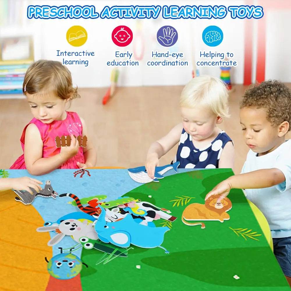 My Daily Calendar Farm Transportation Felt Story Board for Toddlers Preschool Education Storytelling Montessori Toys for Kids - ToylandEU
