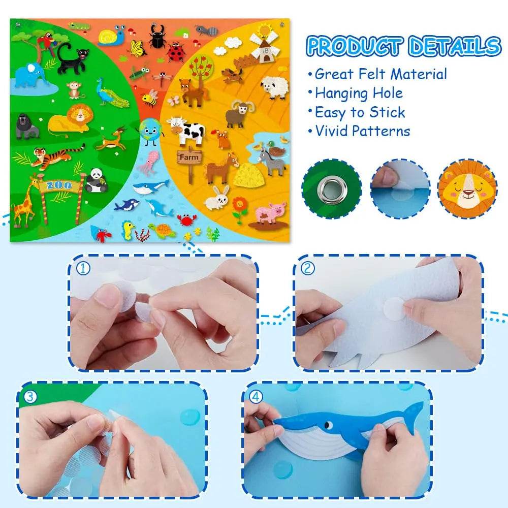 My Daily Calendar Farm Transportation Felt Story Board for Toddlers Preschool Education Storytelling Montessori Toys for Kids - ToylandEU