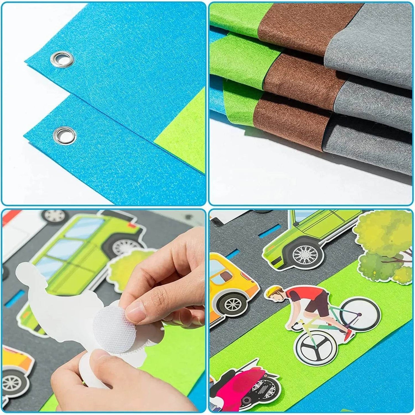 My Daily Calendar Farm Transportation Felt Story Board for Toddlers Preschool Education Storytelling Montessori Toys for Kids - ToylandEU