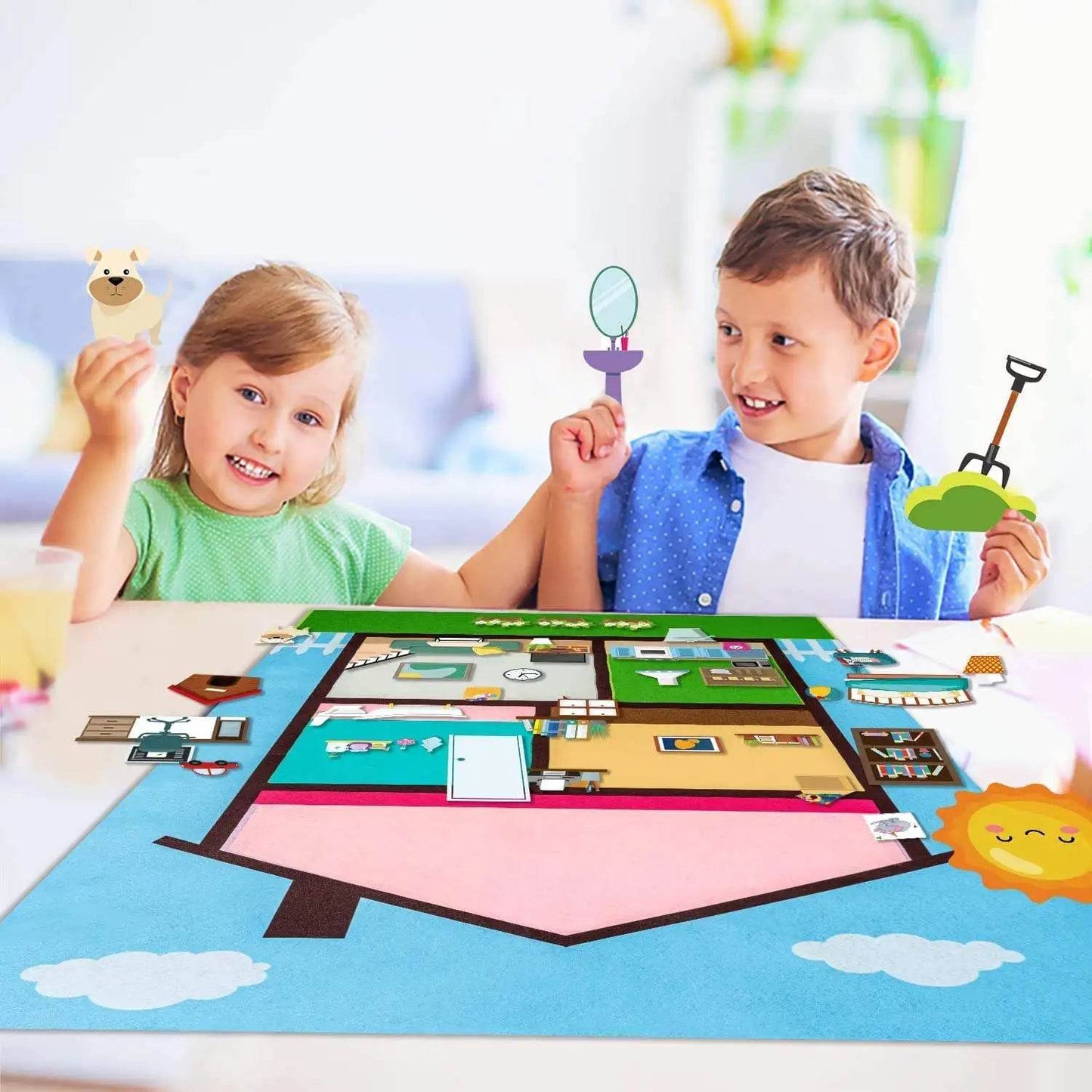 My Daily Calendar Farm Transportation Felt Story Board for Toddlers Preschool Education Storytelling Montessori Toys for Kids - ToylandEU