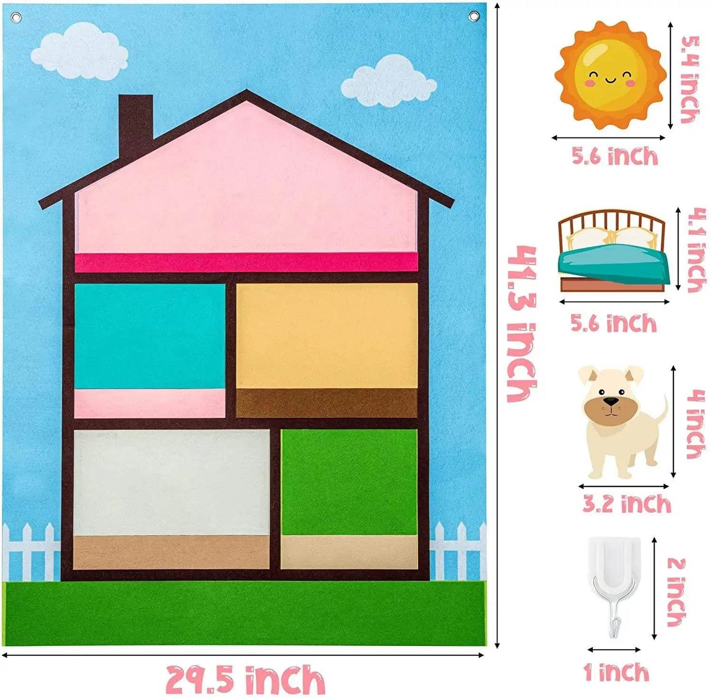 My Daily Calendar Farm Transportation Felt Story Board for Toddlers Preschool Education Storytelling Montessori Toys for Kids - ToylandEU