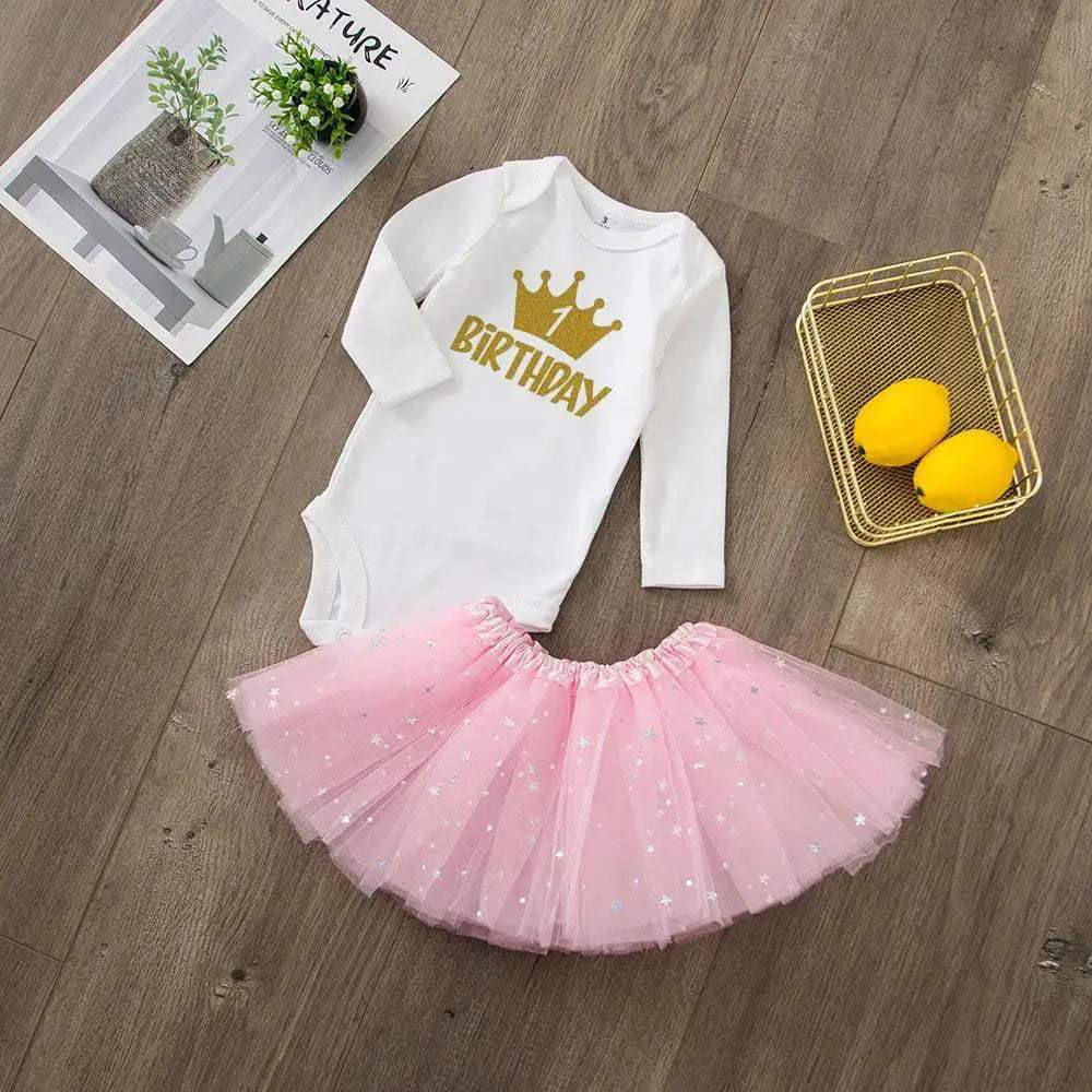 My First Birthday Tutu Dress Set For Baby Girls Premium - ToylandEU