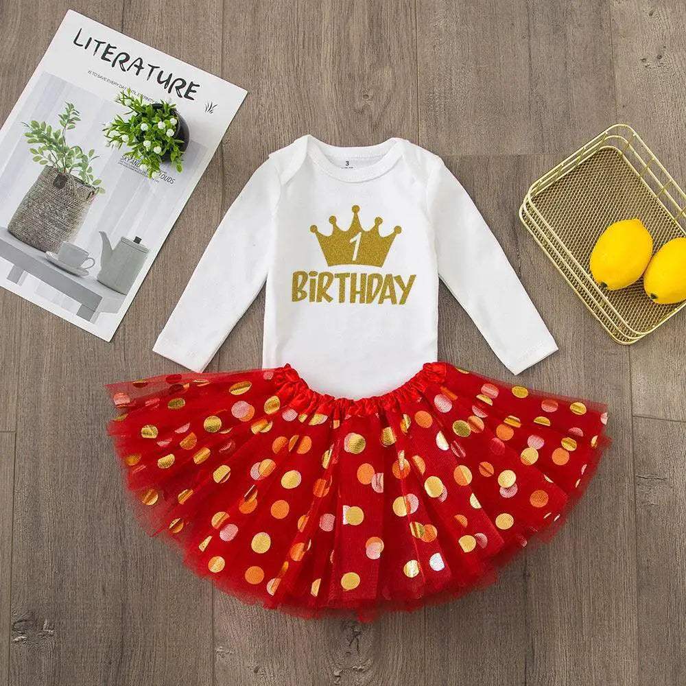 My First Birthday Tutu Dress Set For Baby Girls Premium - ToylandEU