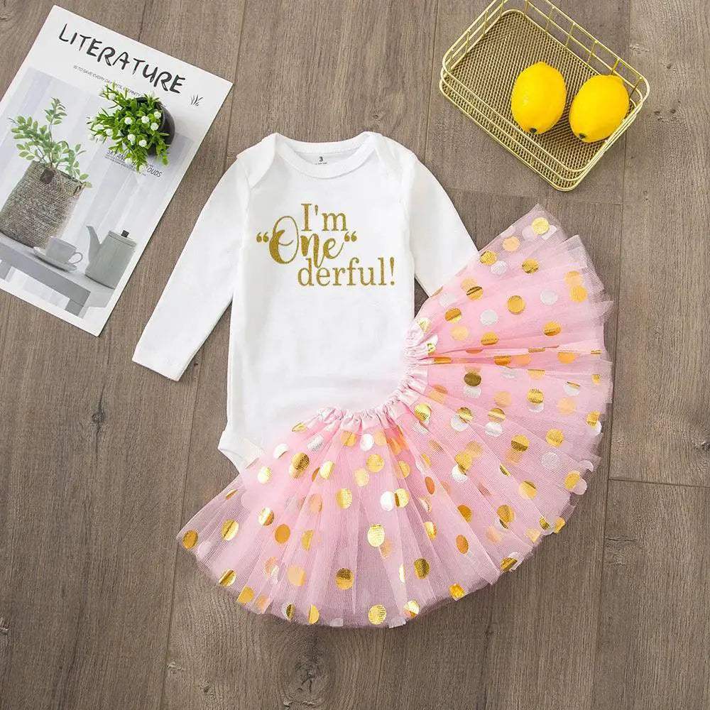 My First Birthday Tutu Dress Set For Baby Girls Premium - ToylandEU