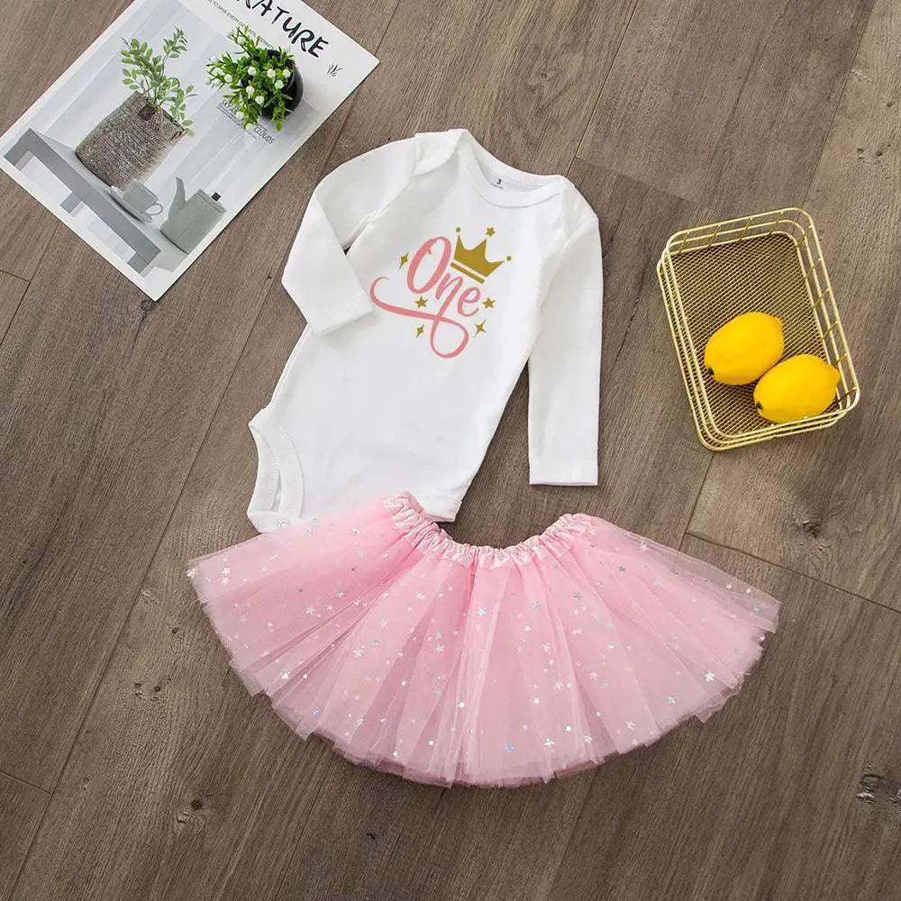 My First Birthday Tutu Dress Set For Baby Girls Premium - ToylandEU