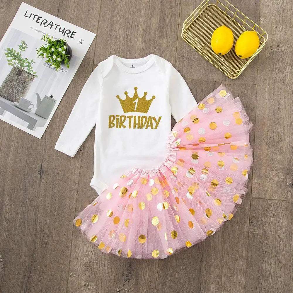 My First Birthday Tutu Dress Set For Baby Girls Premium - ToylandEU