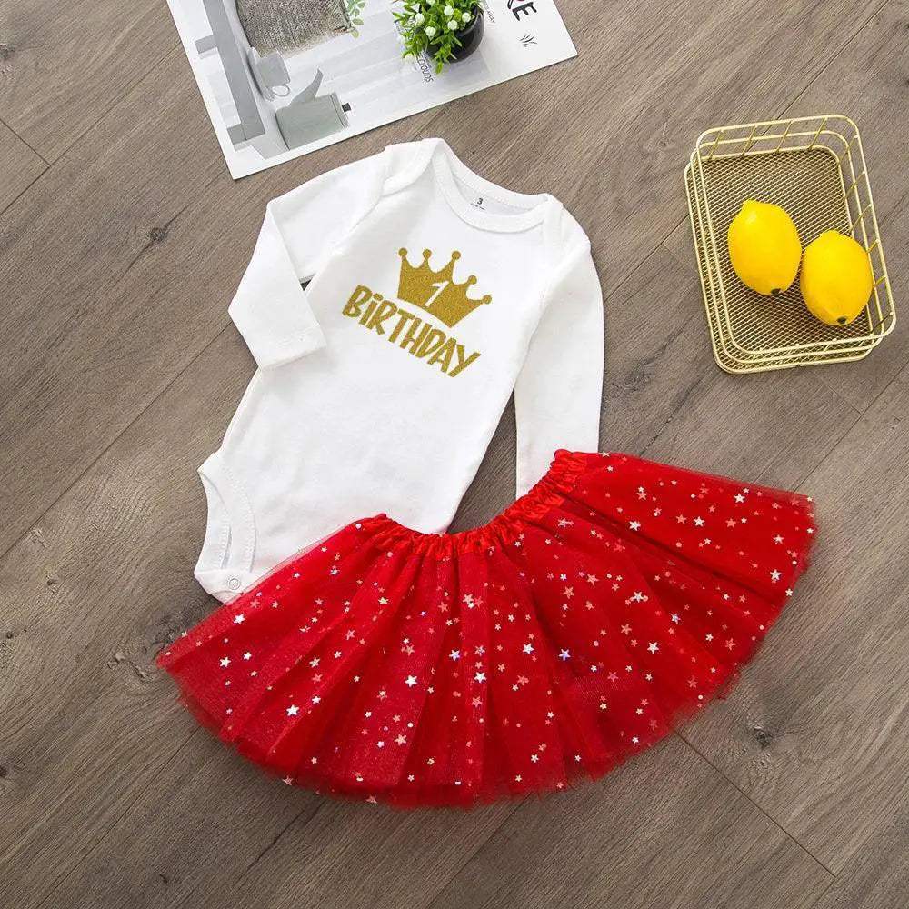 My First Birthday Tutu Dress Set For Baby Girls Premium - ToylandEU
