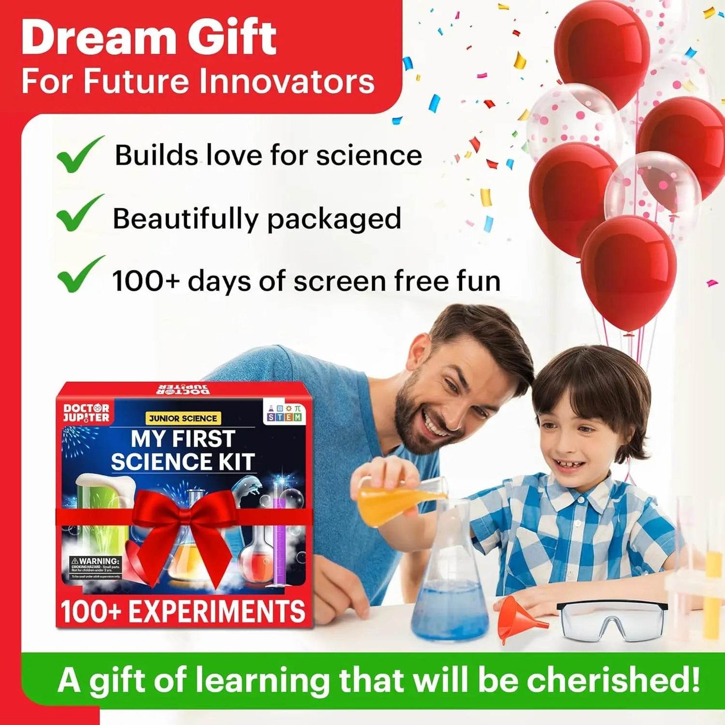 My First Science Kit for Kids Birthday Gift Ideas for Boys & Girls Toy Stem Kit with Learning Experiments - ToylandEU