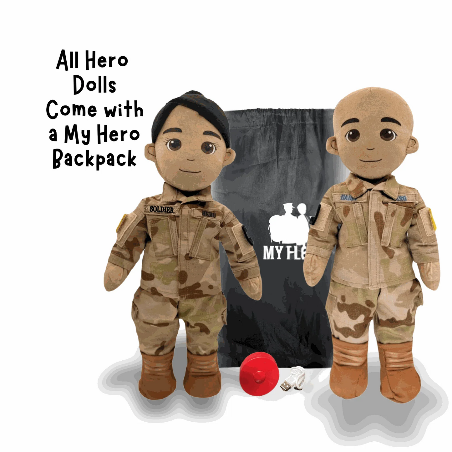 My Hero™ Army Soldier Daddy Doll | Custom Recordable Plush - ToylandEU