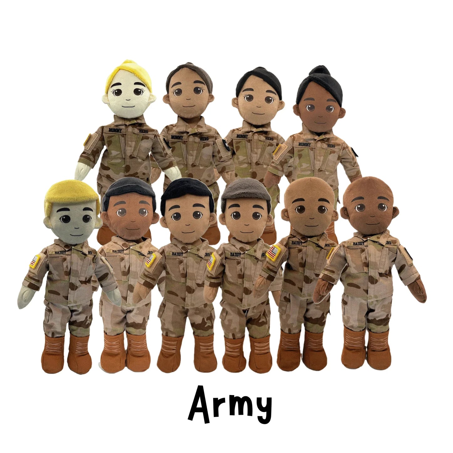 My Hero™ Army Soldier Daddy Doll | Custom Recordable Plush - ToylandEU