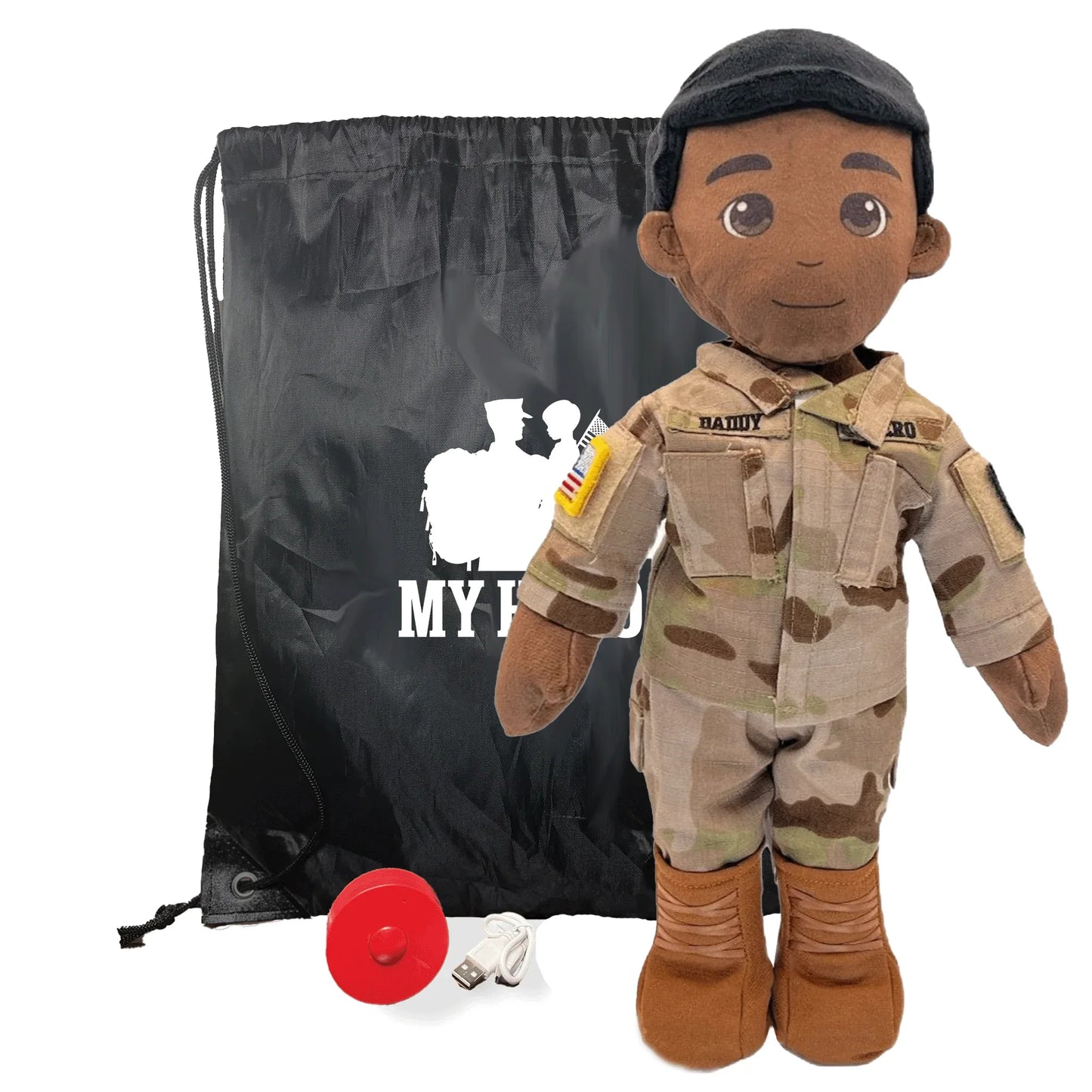 My Hero™ Army Soldier Daddy Doll | Custom Recordable Plush - ToylandEU