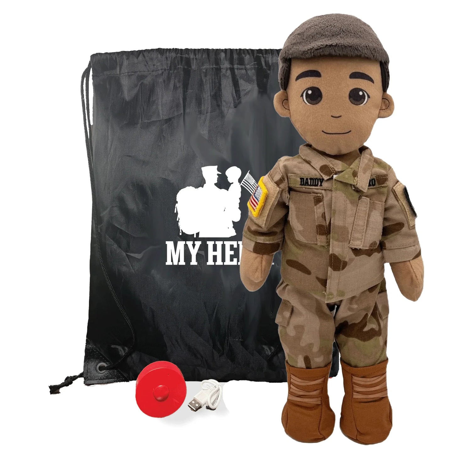 My Hero™ Army Soldier Daddy Doll | Custom Recordable Plush - ToylandEU