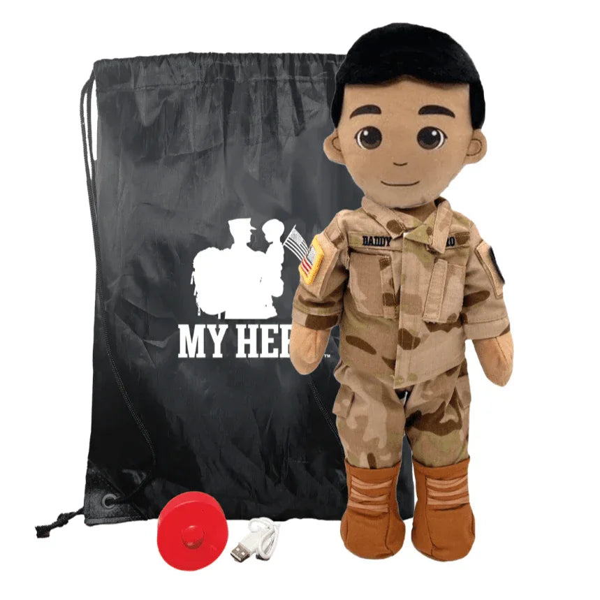 My Hero™ Army Soldier Daddy Doll | Custom Recordable Plush - ToylandEU