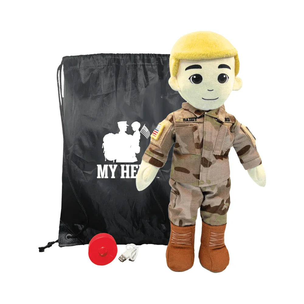 My Hero™ Army Soldier Daddy Doll | Custom Recordable Plush - ToylandEU