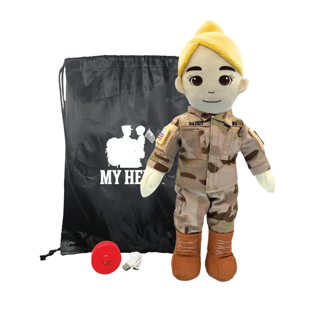 My Hero™ Army Soldier Daddy Doll | Custom Recordable Plush - ToylandEU