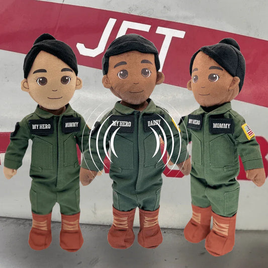 My Hero™ Flight Suit Pilot Daddy Doll | Recordable Plush - ToylandEU