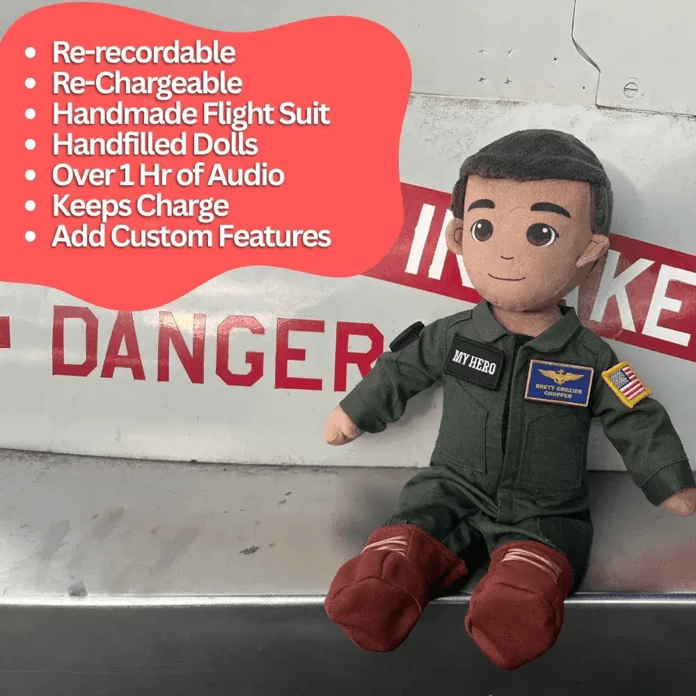 My Hero™ Flight Suit Pilot Daddy Doll | Recordable Plush - ToylandEU