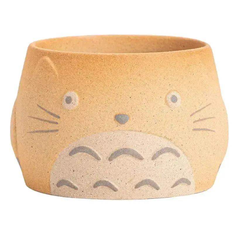 My Neighbor Totoro Ceramic Teapot Teacups Set, Anime Studio Ghibli Cute Cat Rough Pottery Cooking Teapot Tea Table Accessories - ToylandEU