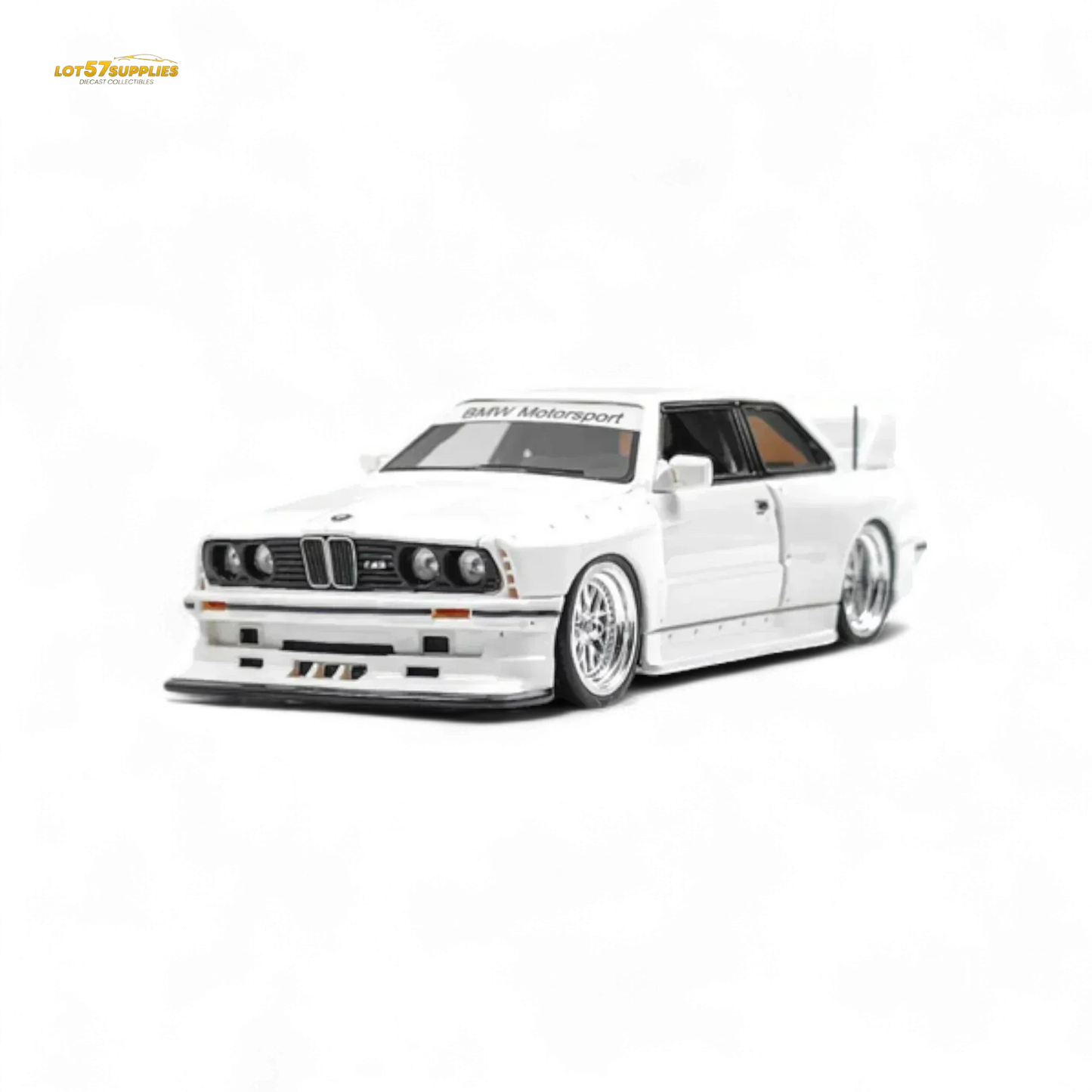 NA BMW E30 Wide-Body Resin Model White 1:64 - ToylandEU