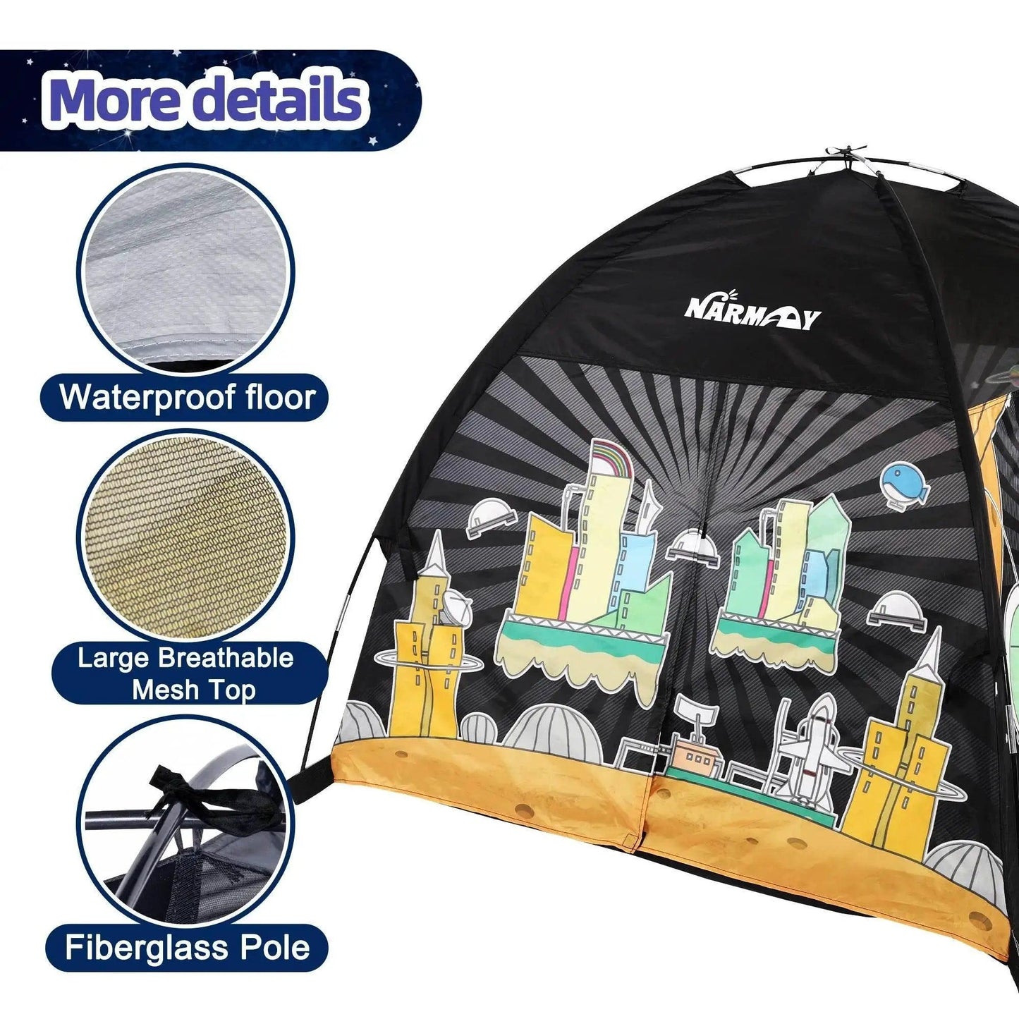  NARMAY Play Tent Space World Dome Tent for Kids Fun -  ToylandEU™