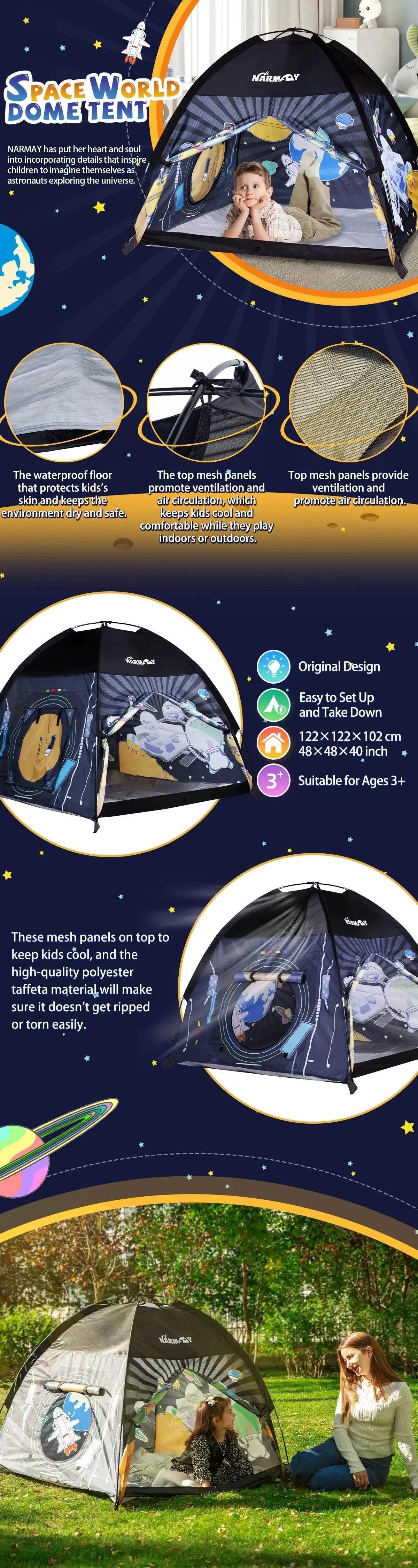  NARMAY Play Tent Space World Dome Tent for Kids Fun -  ToylandEU™