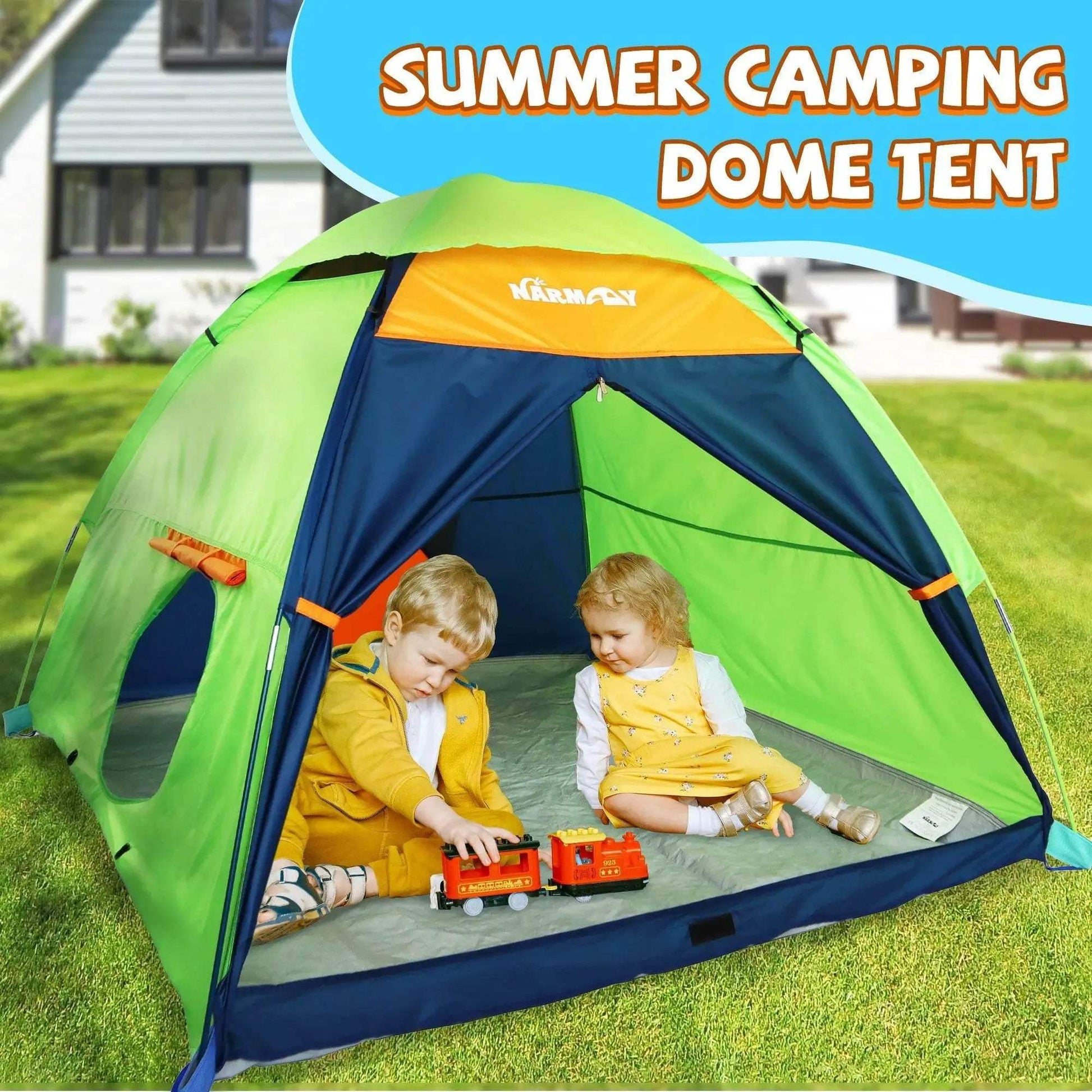 NARMAY Play Tent Summer Camping Dome Tent for Kids Fun - ToylandEU