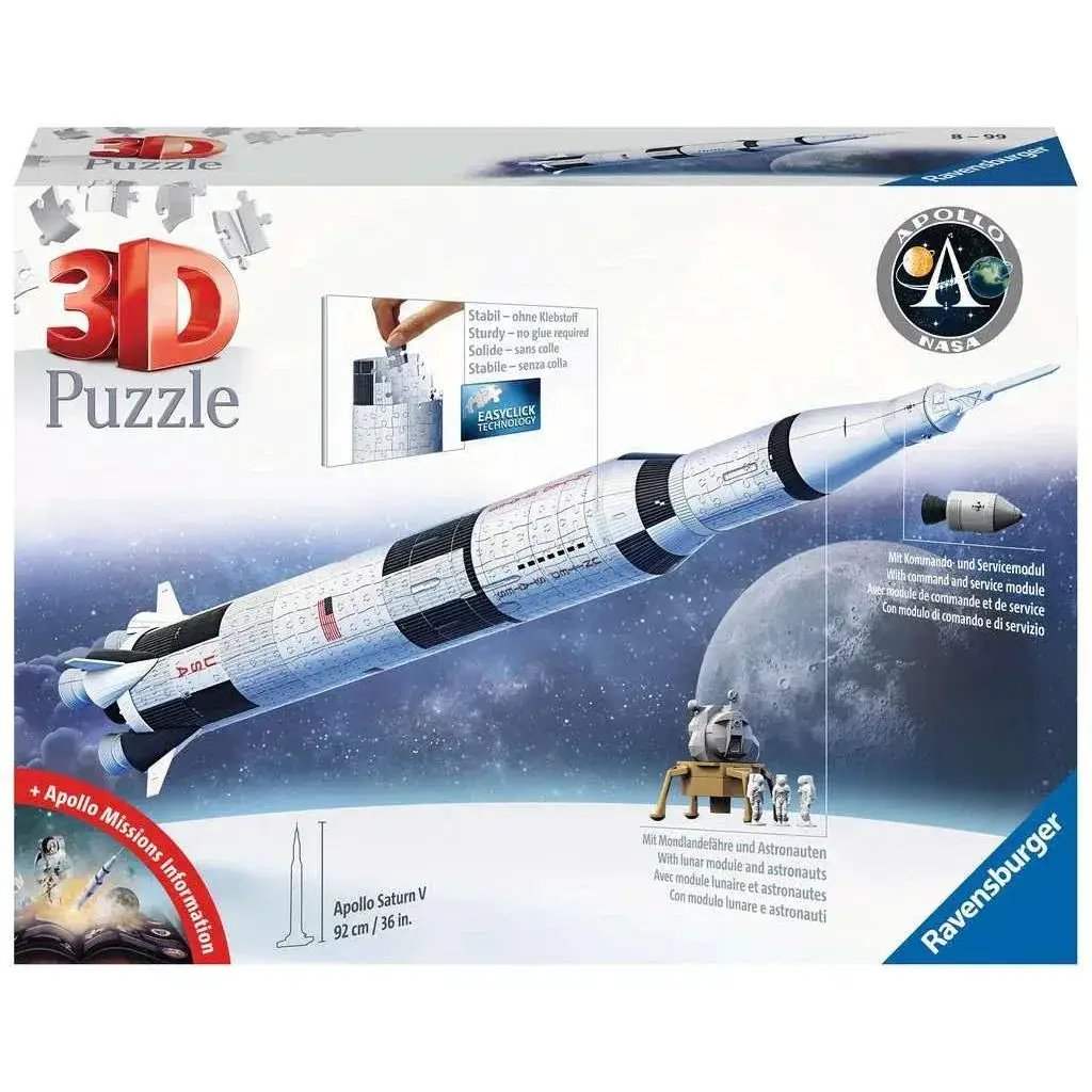 Saturn V Rocket Three Dimensional Jigsaw Puzzle With 504 Pieces - ToylandEU