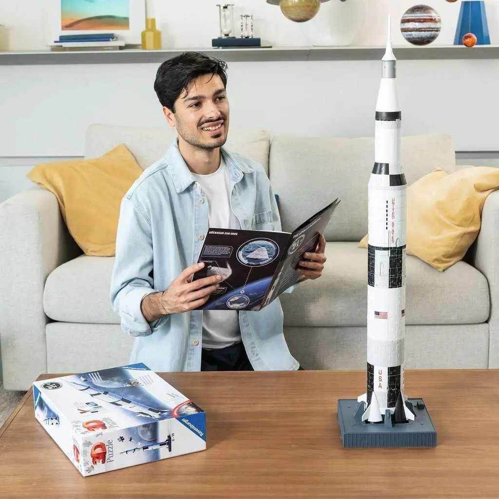 Saturn V Rocket Three Dimensional Jigsaw Puzzle With 504 Pieces - ToylandEU