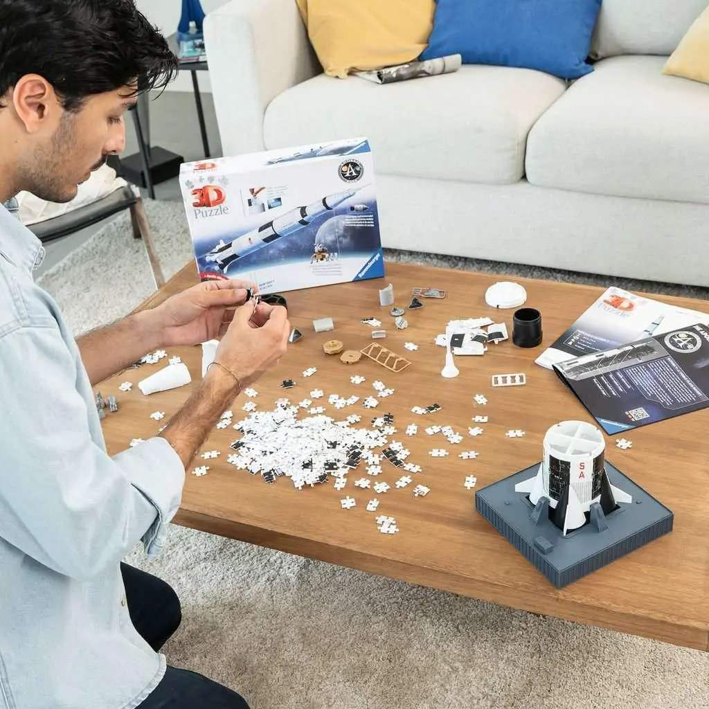 Saturn V Rocket Three Dimensional Jigsaw Puzzle With 504 Pieces - ToylandEU