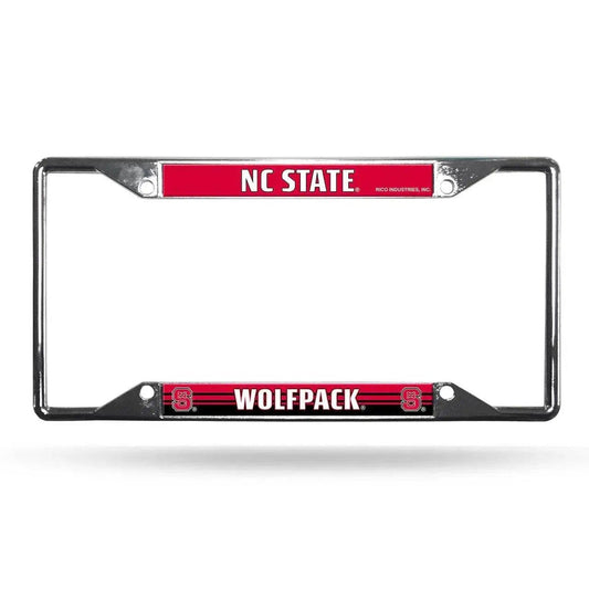  NC State Wolfpack License Plate Frame Chrome EZ View -  ToylandEU™