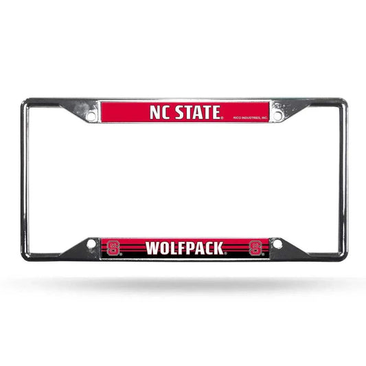  NC State Wolfpack License Plate Frame Chrome EZ View -  ToylandEU™