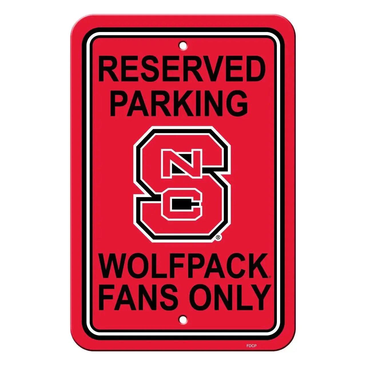  NC State Wolfpack Sign 12x18 Plastic Reserved Parking -  ToylandEU™