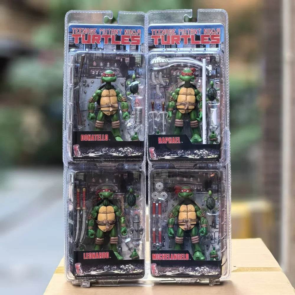 NECA Teenage Mutant Ninja Turtles 2008 Anime Figure TMNT Leo Raphael 14cm Action Figure New Birthday Gift - ToylandEU