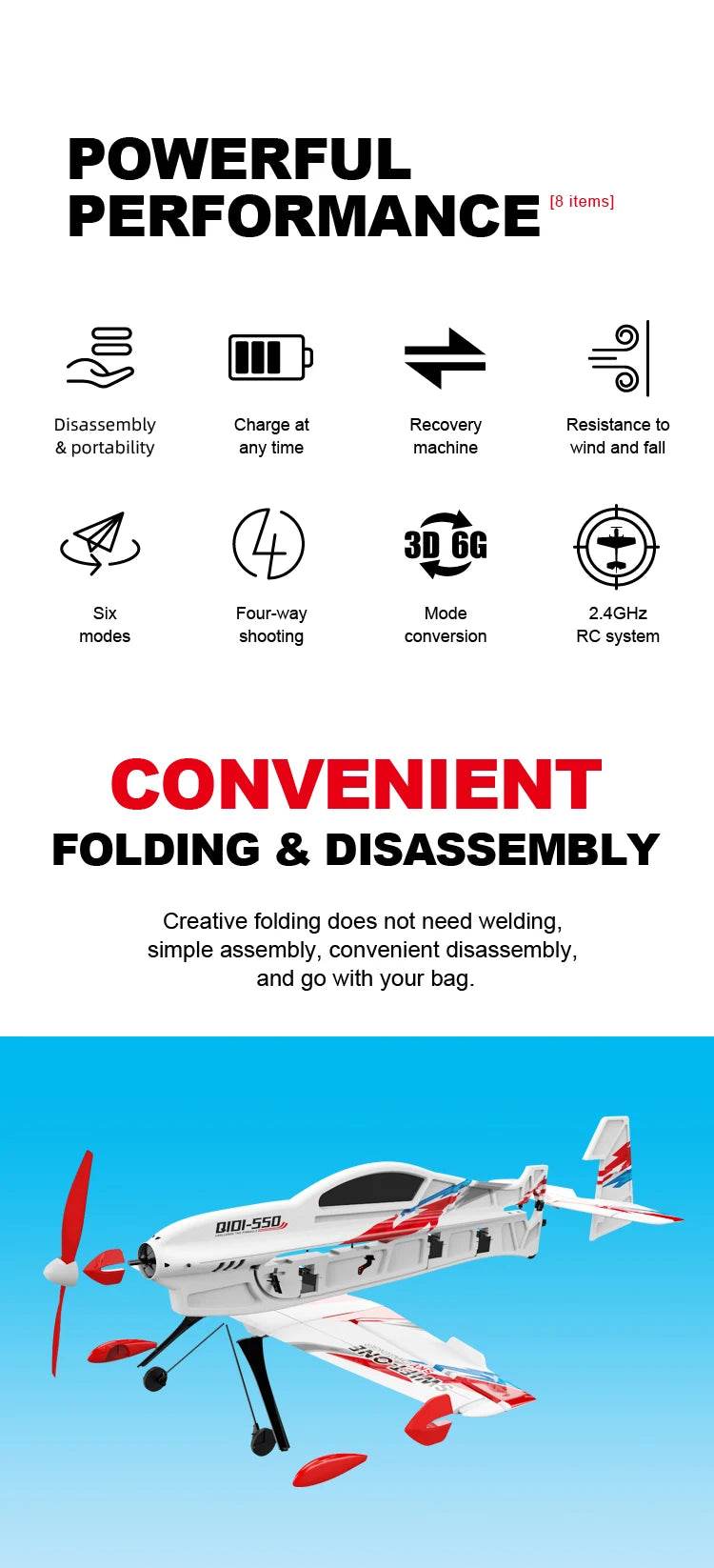 NEW 4CH RC Planes Brushless Motor Remote Control Aircraft - ToylandEU