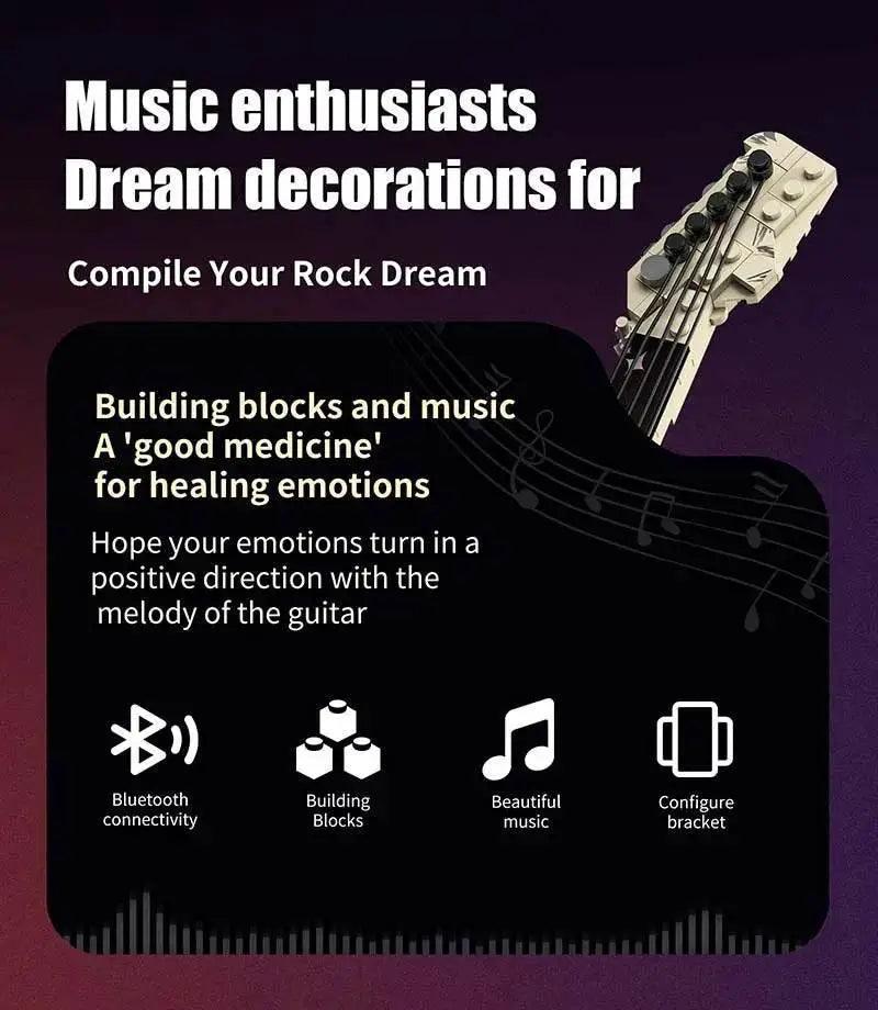  NEW 500pcs APP Guitar Building Blocks with Bluetooth Audio -  ToylandEU™