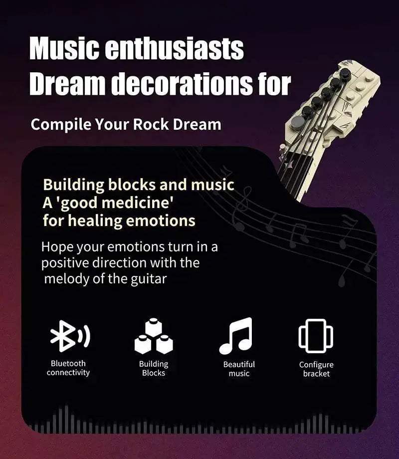  NEW 500pcs APP Guitar Building Blocks with Bluetooth Audio -  ToylandEU™