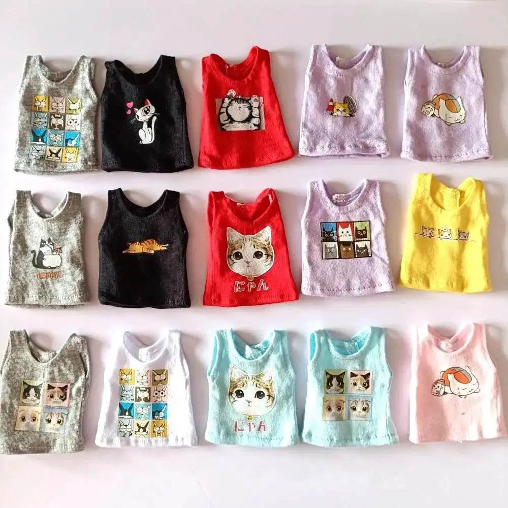  NEW Blyth Clothes T-Shirt Vest Cute Cat Print for Dolls -  ToylandEU™