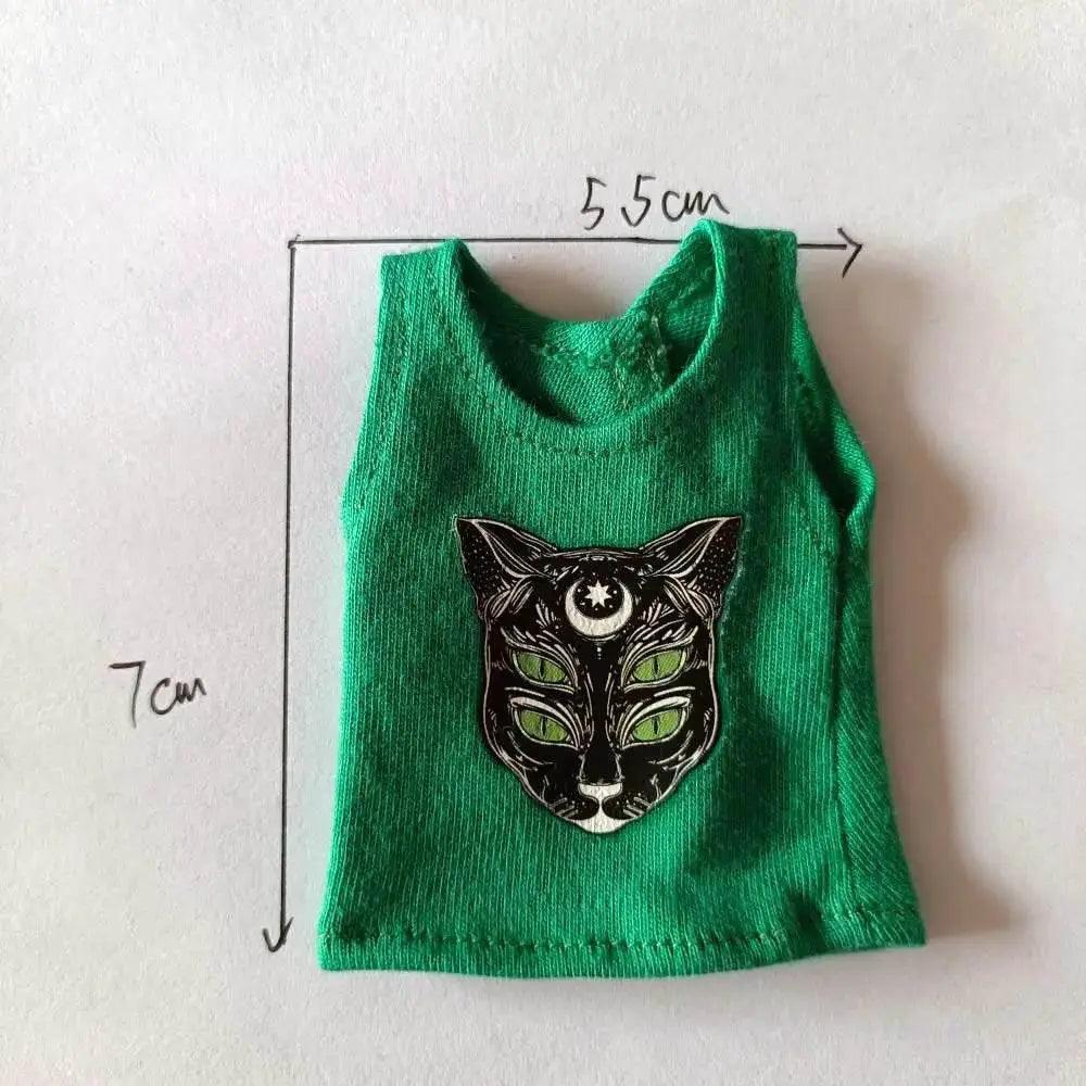  NEW Blyth Clothes T-Shirt Vest Cute Cat Print for Dolls -  ToylandEU™