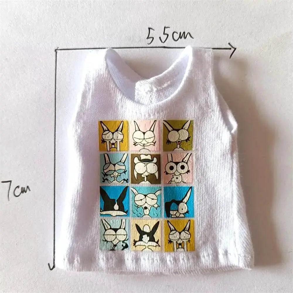  NEW Blyth Clothes T-Shirt Vest Cute Cat Print for Dolls -  ToylandEU™
