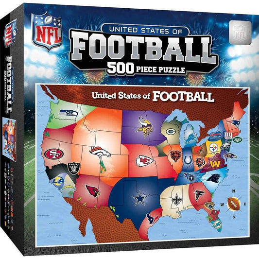  NFL Football Map Puzzle 500 Piece MasterPieces All 32 Teams -  ToylandEU™